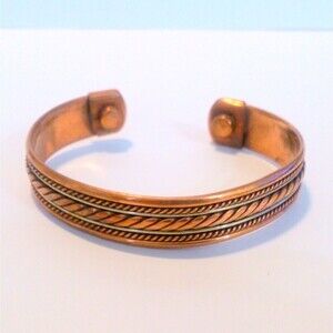 Vintage Copper Twist Design Cuff Bracelet